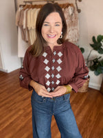 Meant for You Top in Brown