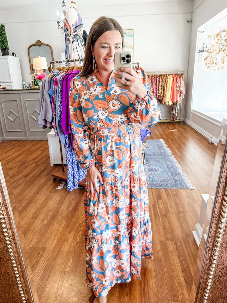 Thinking About Fall Maxi in Teal