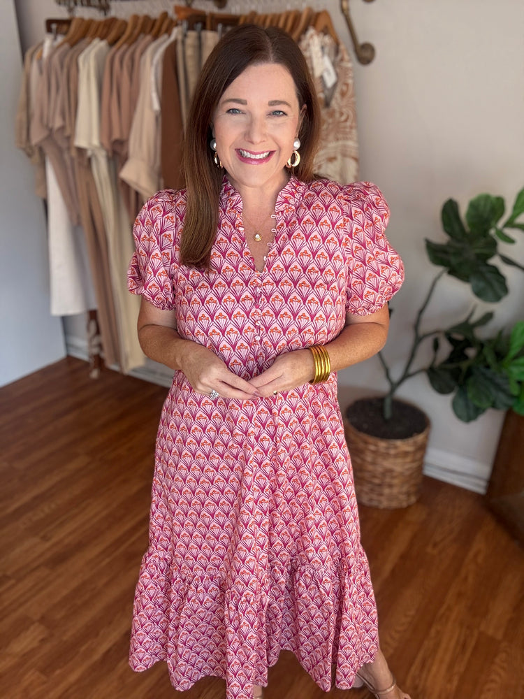 Callahan Midi Dress in Pink