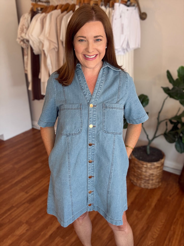 All American Denim Dress Medium