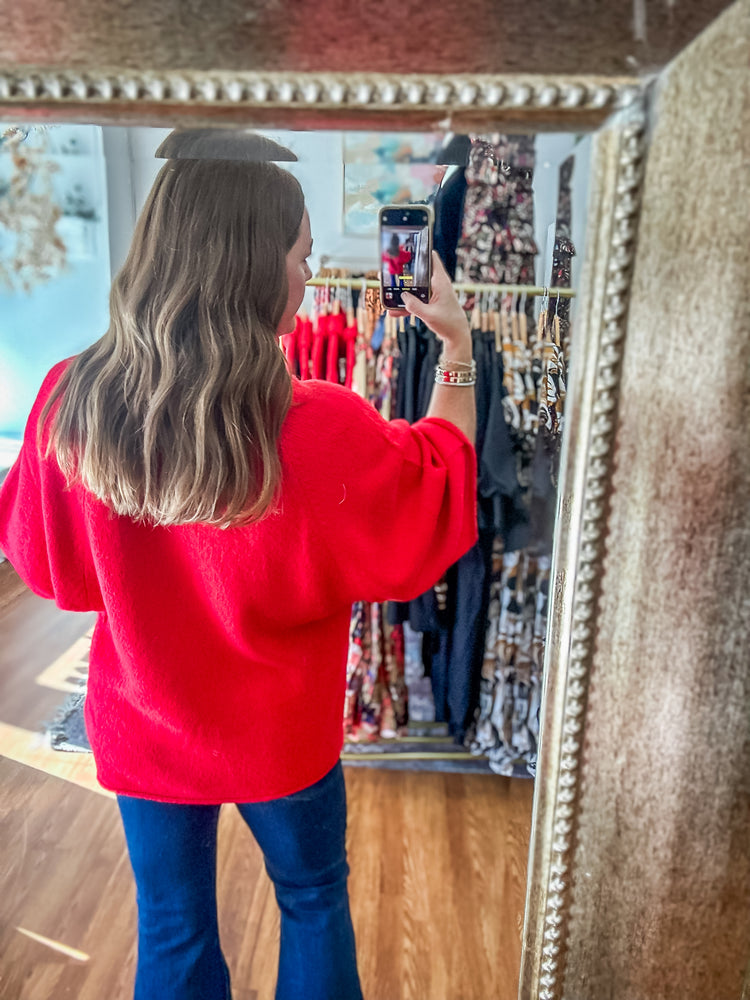 Finally Here Sweater in Red