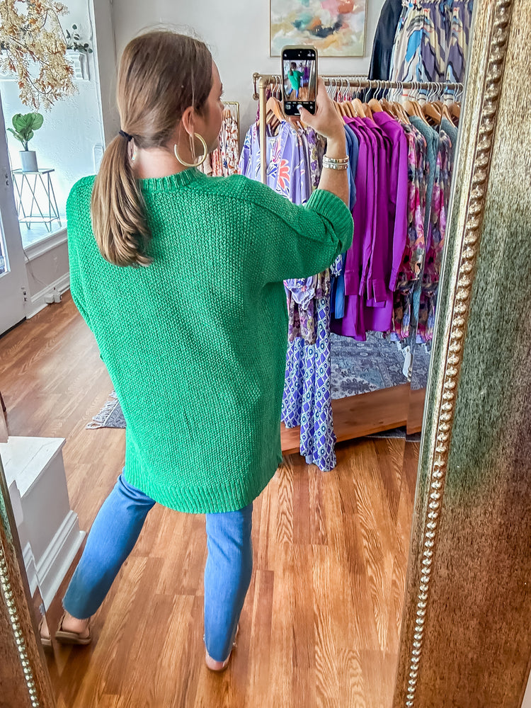 Clearly Yours Cardigan in Green
