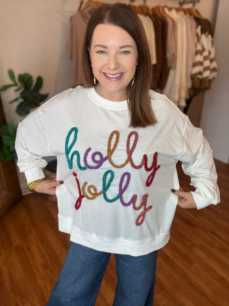 Holly Jolly Tinsel Top