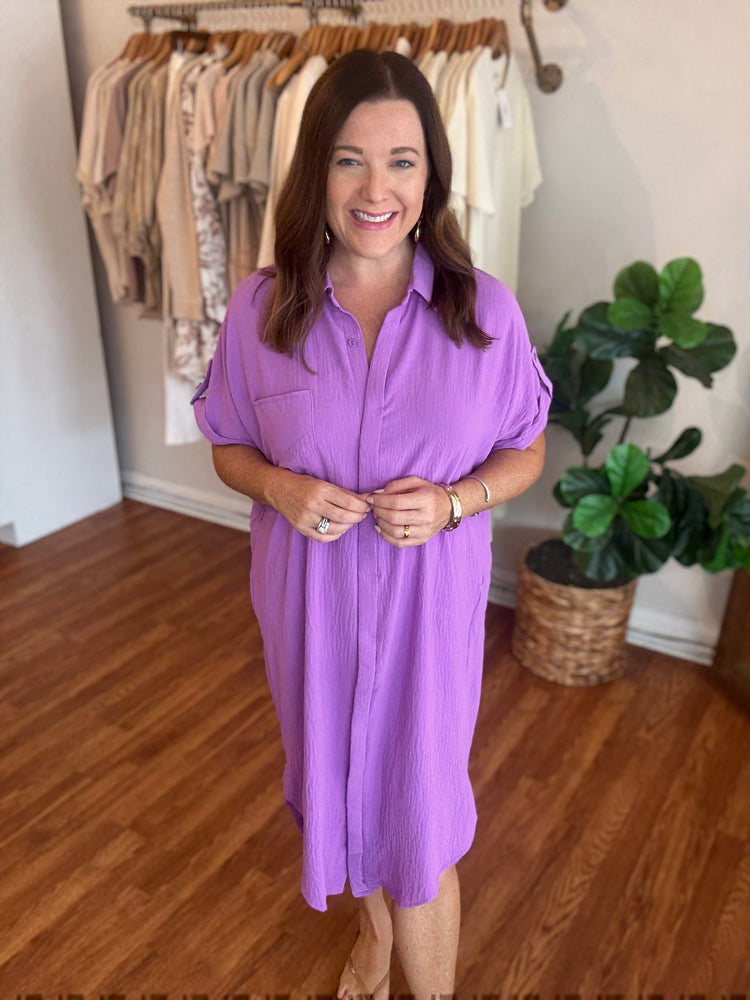 Thinking About You Lately Dress in Orchid