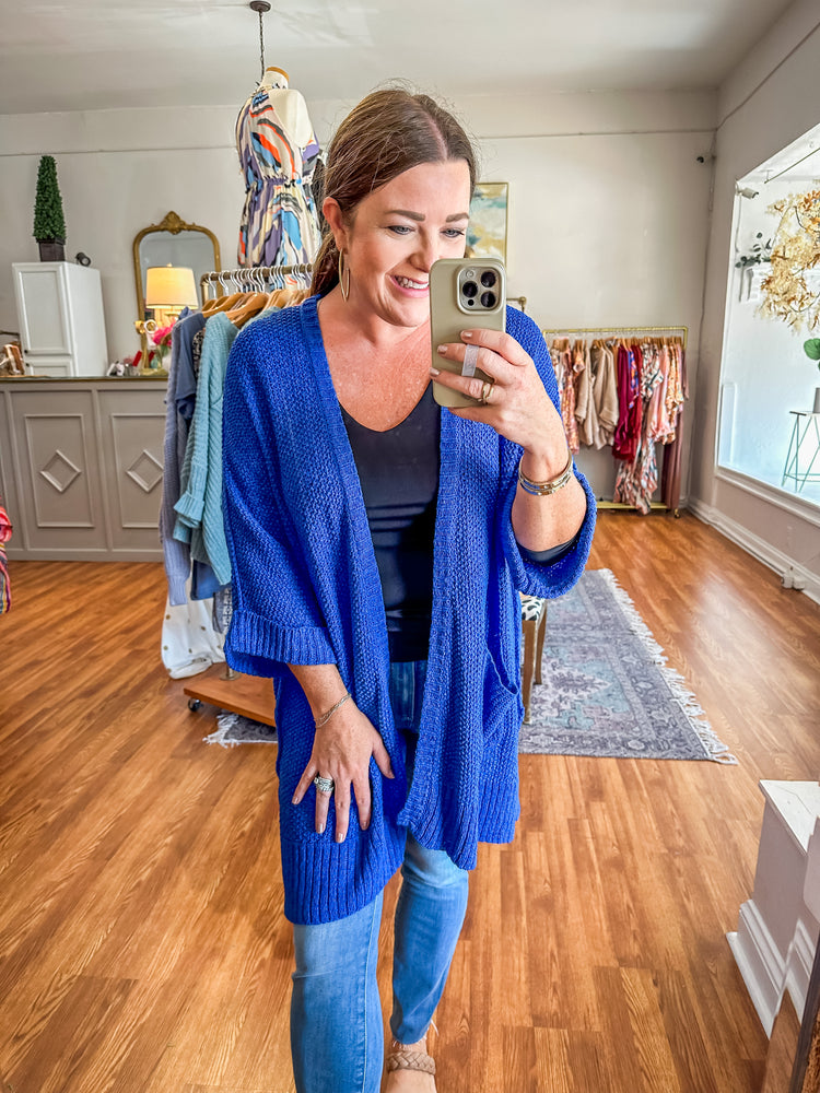 Clearly Yours Cardigan in Royal
