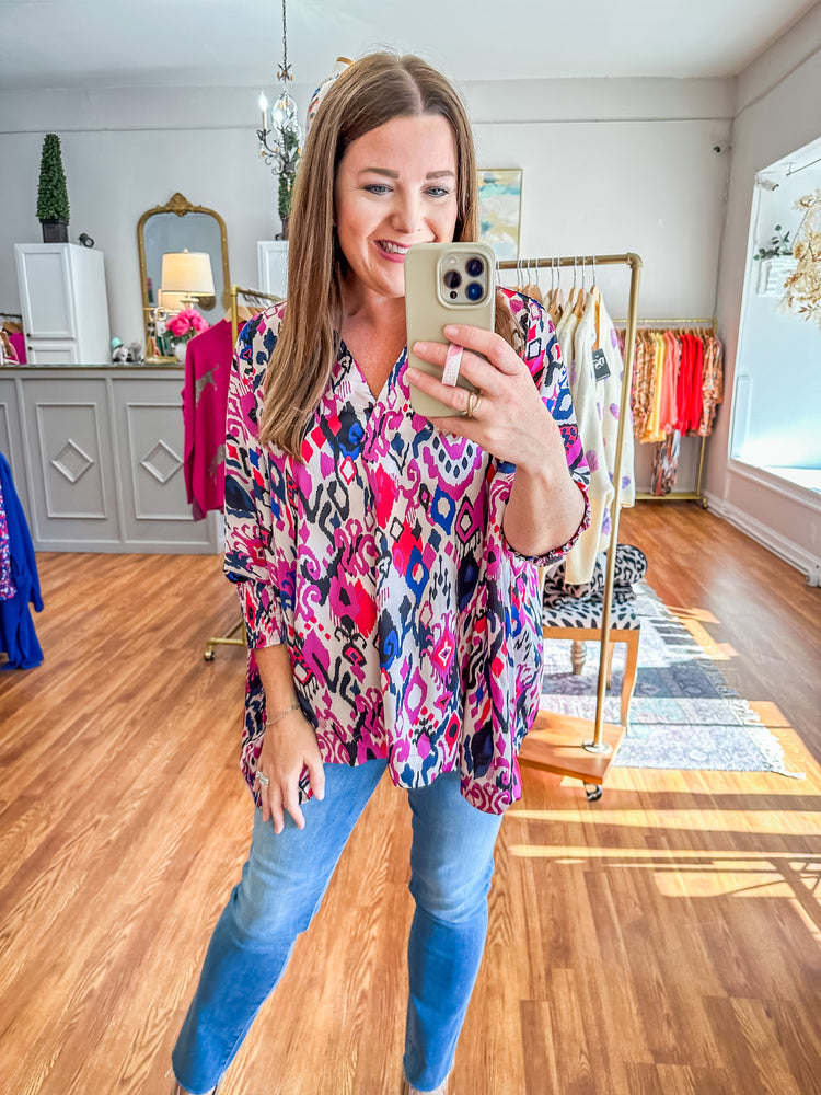 Living Out Loud Top in Magenta