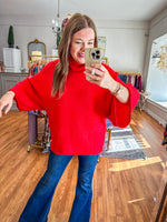 Finally Here Sweater in Red