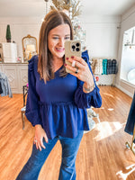 Tons of Options Top in Navy