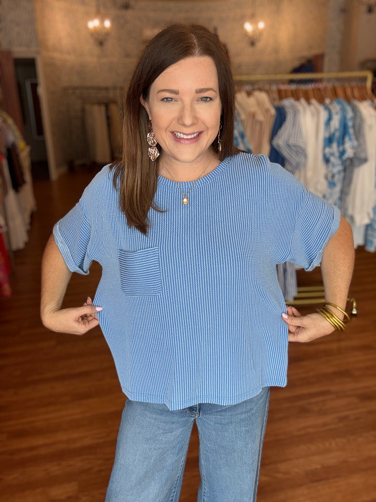 In Plain Sight Top in Blue