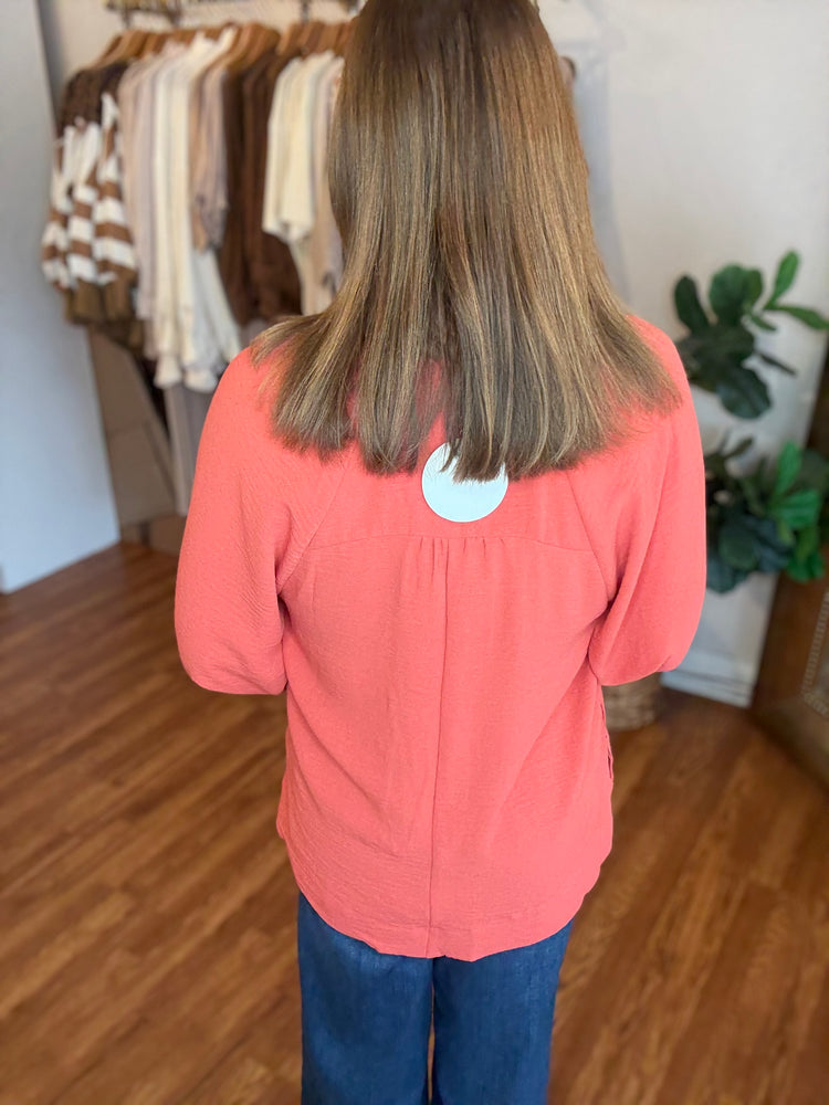 Catch You Off Guard Top in Orange