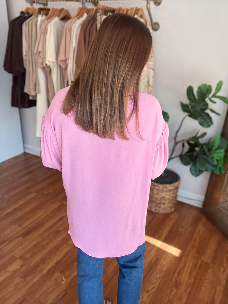 All of a Sudden Top in Pink