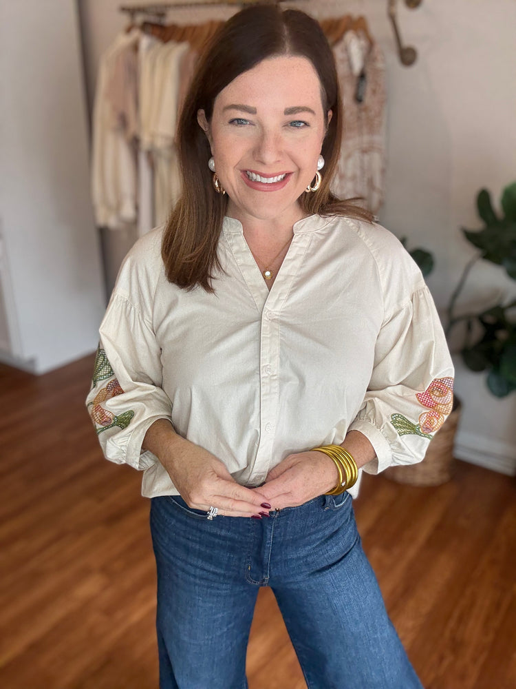 Stay Close Top in Cream