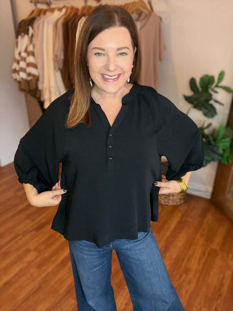 Catch You Off Guard Top in Black