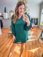 Holiday Party Dress in Green