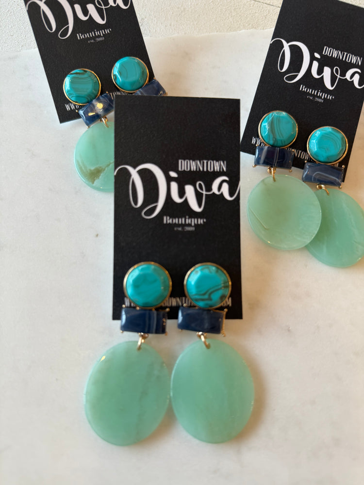 Stone Drop Earrings