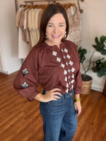 Meant for You Top in Brown