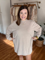 Weekend Sweatshirt Dress in Taupe