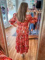 First to Call Midi Dress in Rust