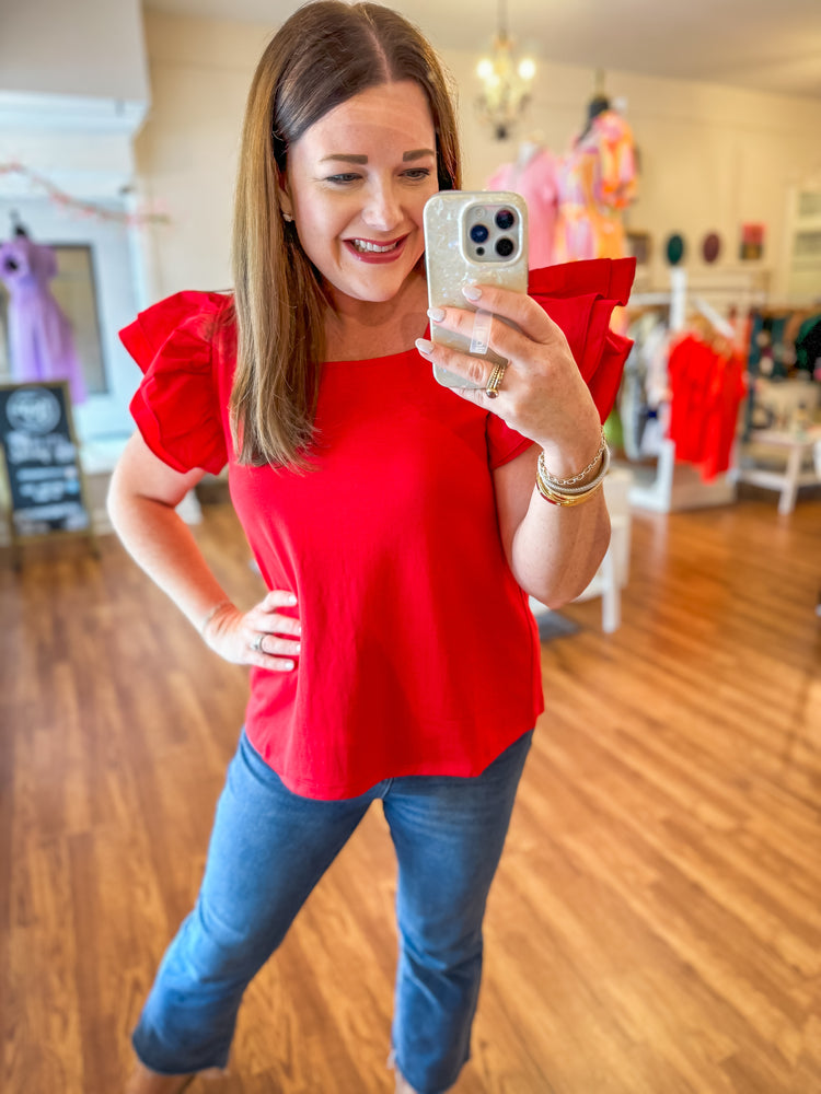 Totally Into You Top in Red