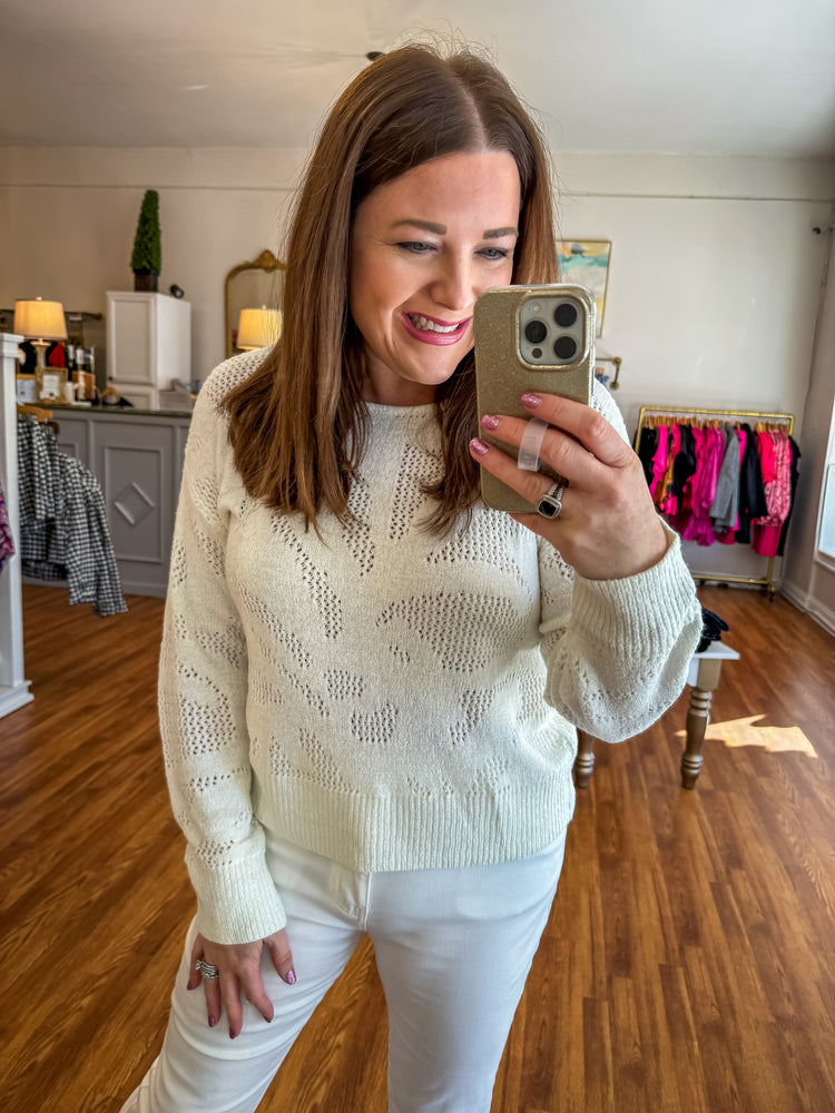 Spring Feels Sweater in Off White