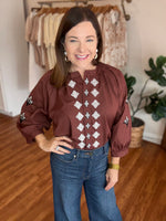 Meant for You Top in Brown