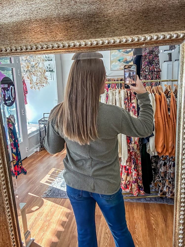 Get It Back Top in Olive