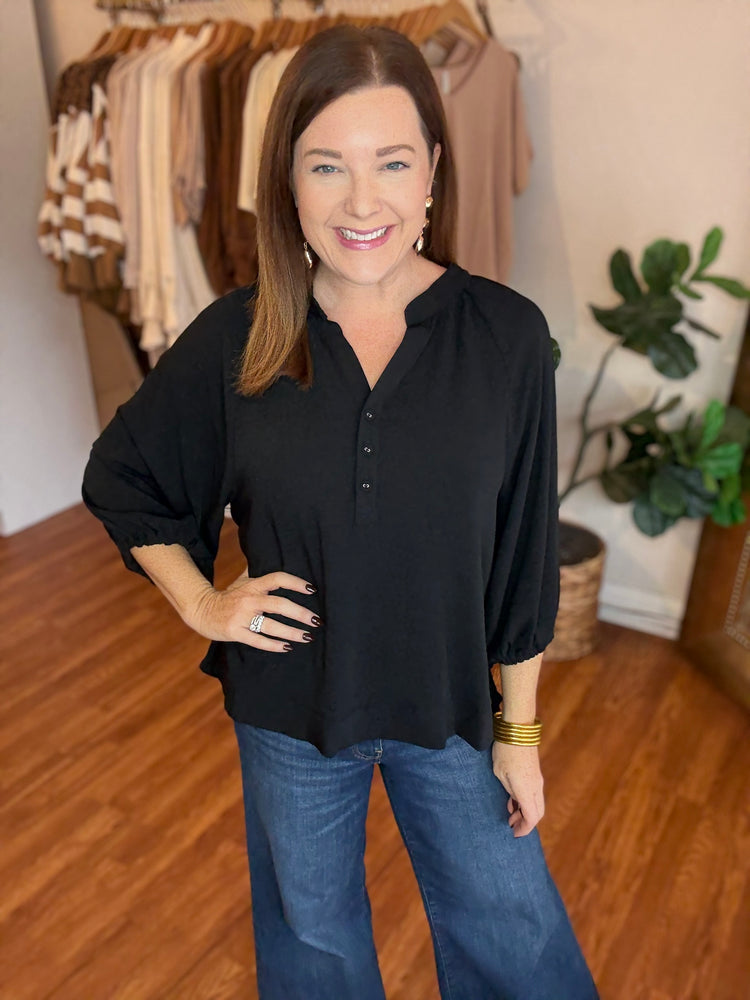 Catch You Off Guard Top in Black