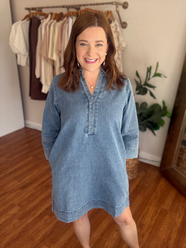 Down for Denim Dress – Downtown Diva Fashion Boutique
