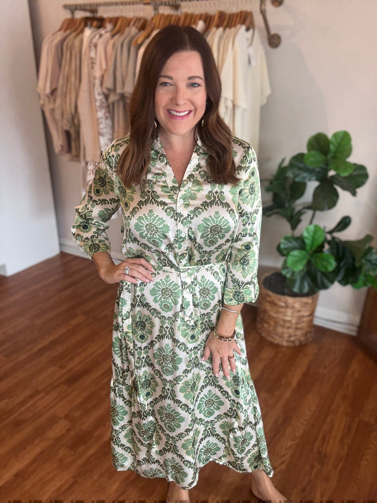 Where the Day Goes Dress in Green