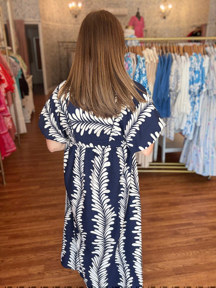 Keep on Repeat Dress in Navy