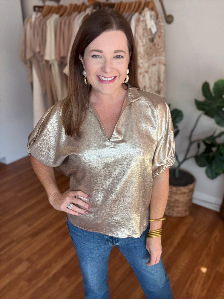 Bet on Me Top in Gold