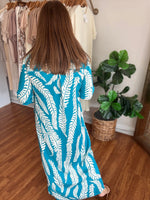Time Flies Dress in Teal