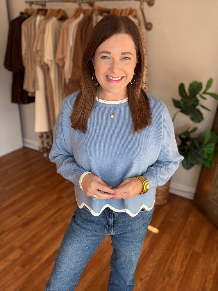 Looking for You Sweater in Blue