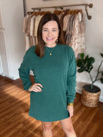 Weekend Sweatshirt Dress in Green