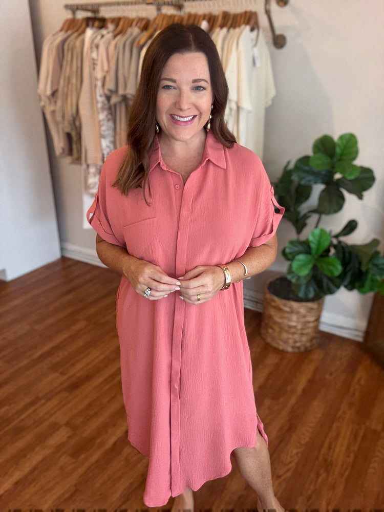 Thinking About You Lately Dress in Rose