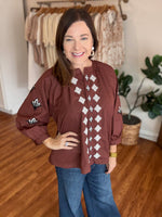 Meant for You Top in Brown