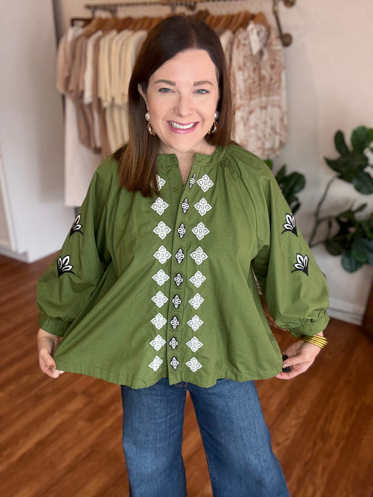 Meant for You Top in Green