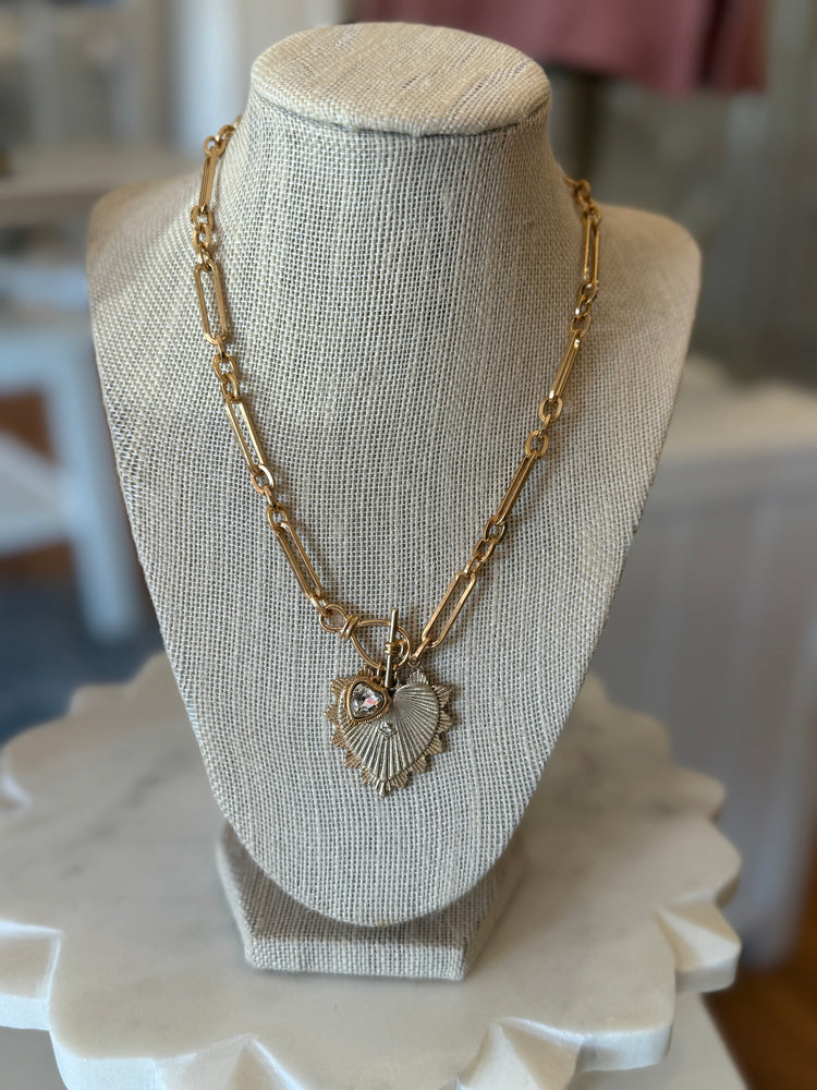Sunburst Heart Necklace
