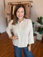 Stay in Your Sights Top in Oatmeal