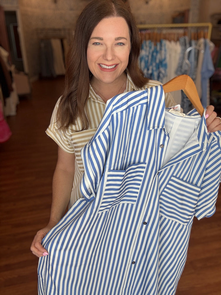 Coastal Breeze Dress in Blue
