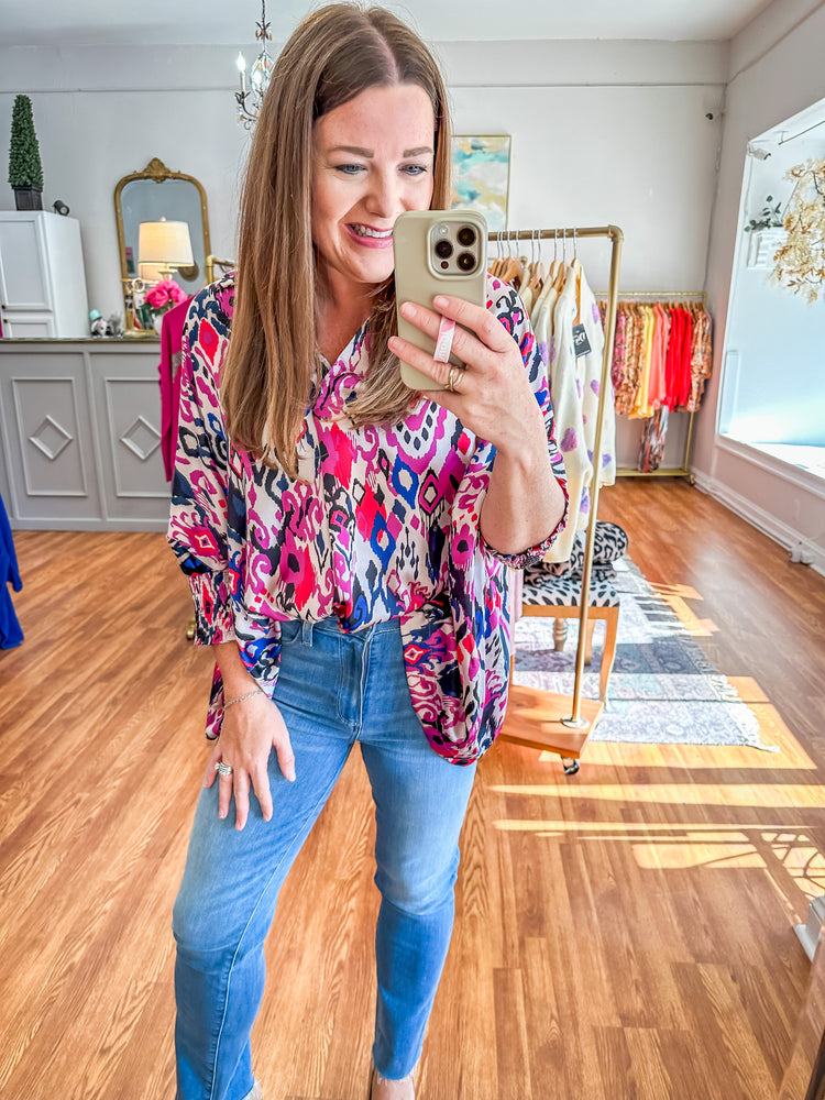Living Out Loud Top in Magenta