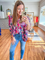 Living Out Loud Top in Magenta