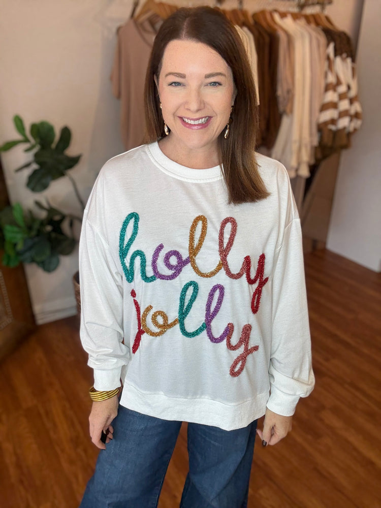 Holly Jolly Tinsel Top