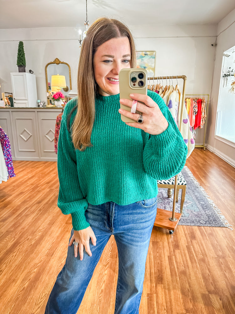 Must Be Mine Sweater in Green