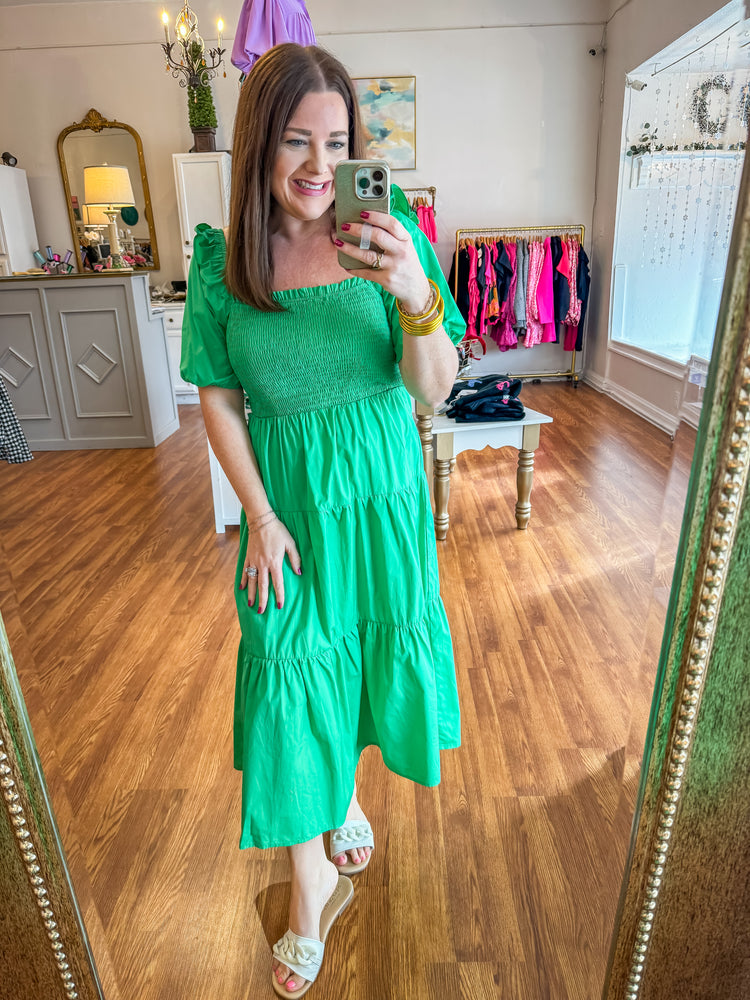 Live for Today Dress in Green