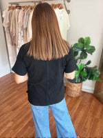 Keep on Repeat Top in Black