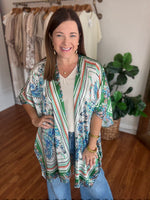 Crowd Pleaser Kimono in Green
