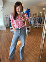 Rise High Rise Wide Leg Jeans-Light Wash