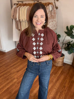 Meant for You Top in Brown