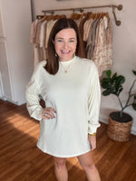 Weekend Sweatshirt Dress in Cream